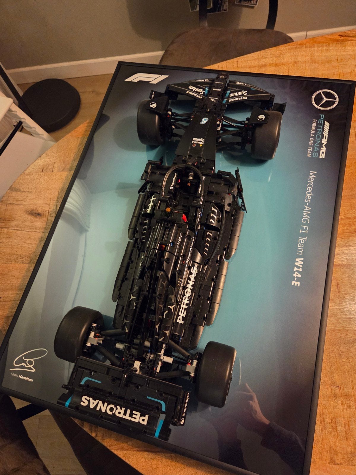 LEGO wand display voor F1 technic lego Mercedes 50x70cm, Ophalen of Verzenden, Nieuw