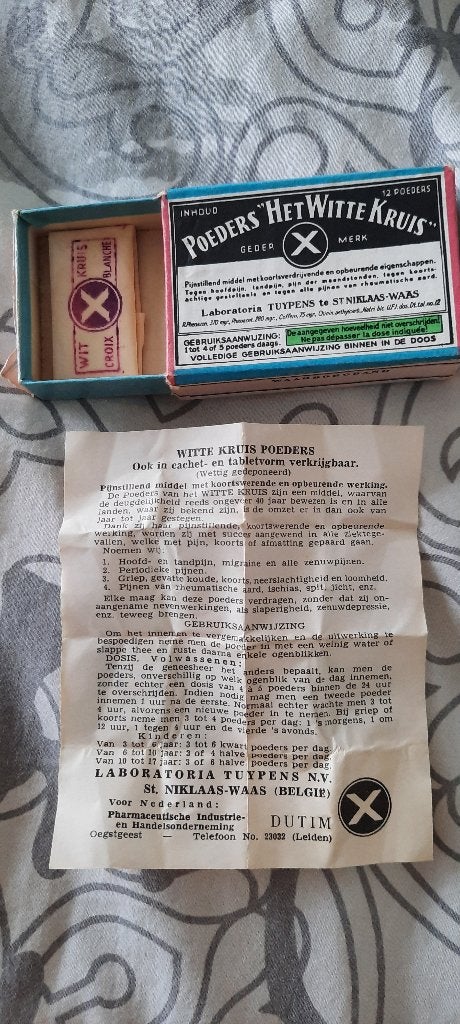 poeders Het Witte Kruis - 50er jaren, Verzamelen, Ophalen of Verzenden, Persoonlijke verzorging