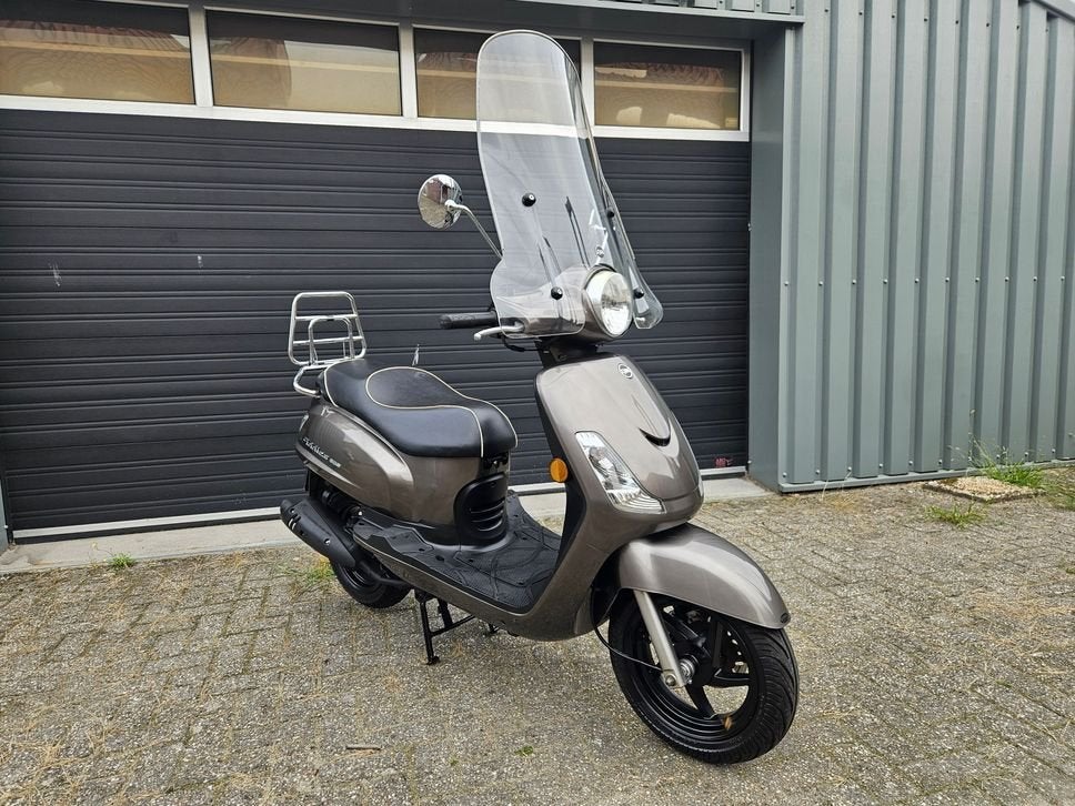 SYM FIDDLE 50 4T BROM BJ 2017 DARK GREY 15200 + OPTIES!, SYM, Maximaal 45 km/u, Onbekend, Ophalen of Verzenden
