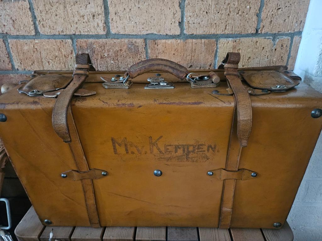 Vintage Leren Koffer - Eyecatcher - 60x40x20 cm, Ophalen