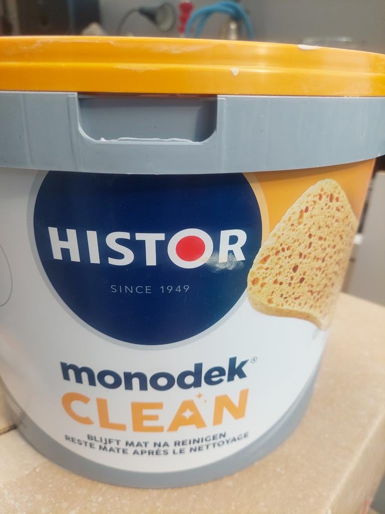 Wijzonol gemengd met Histor Monodek Muurverf Sandstone 10L, Doe-het-zelf en Verbouw, Verf, Beits en Lak, Ophalen, Nieuw, Beige