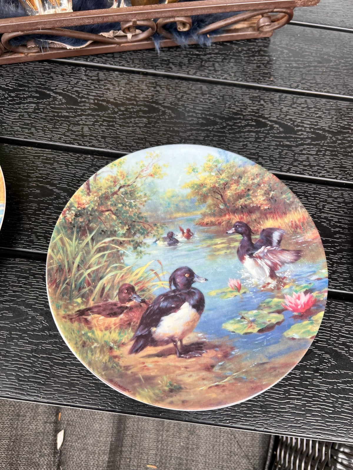 Set van 4 decoratieve borden 'De Eenden van Sergio Budicin', Antiek en Kunst, Antiek | Porselein, Ophalen of Verzenden