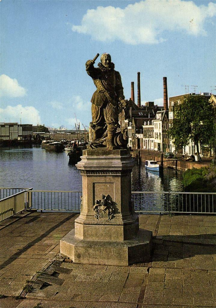 Rotterdam, Monument Piet Hein aan de Achterhaven - ongelopen, Verzamelen, Ophalen of Verzenden, Voor 1920, Ongelopen, Zuid-Holland