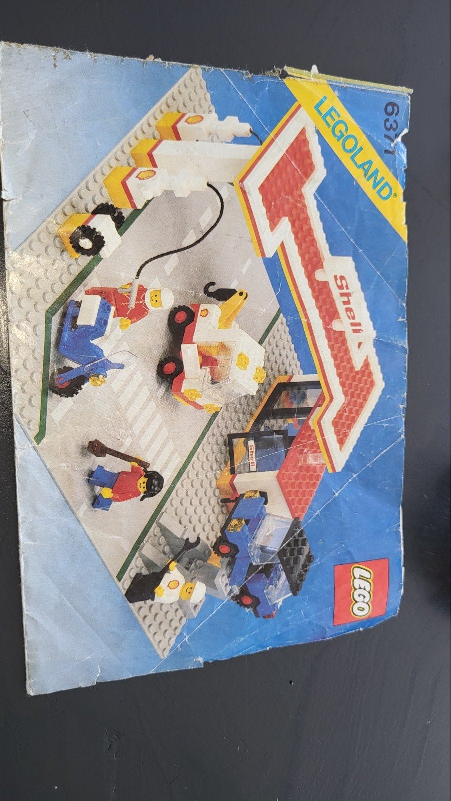 Vintage LEGO Legoland Shell Tankstation 6371g, Ophalen of Verzenden, Gebruikt, Overige merken
