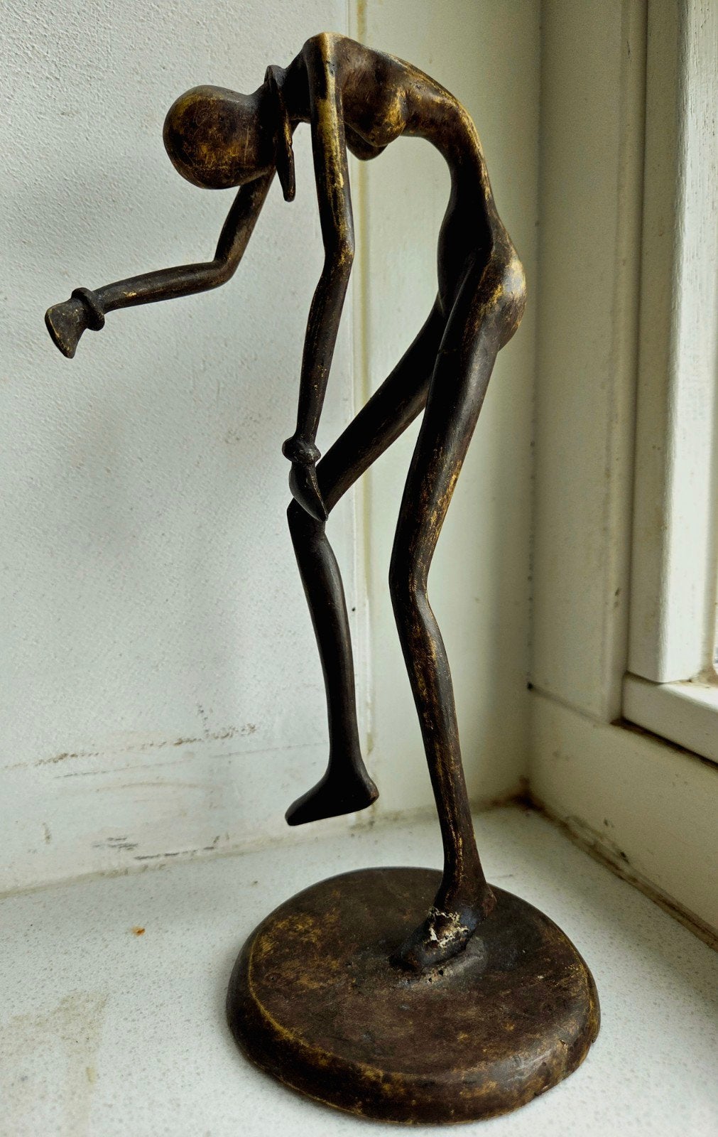 Bronzen beelden, Antiek en Kunst, Ophalen, Handgemaakt, Brons, 20 - 50 cm