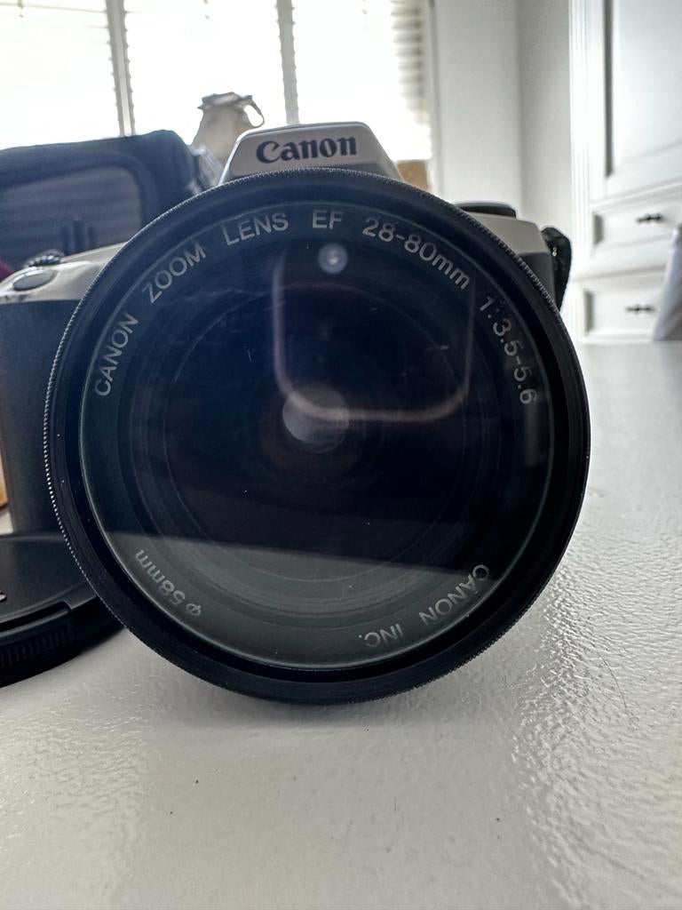 Canon EOS 500N Spiegelreflexcamera met lens en tas, Audio, Tv en Foto, Fotocamera's Analoog, Ophalen, Gebruikt, Spiegelreflex
