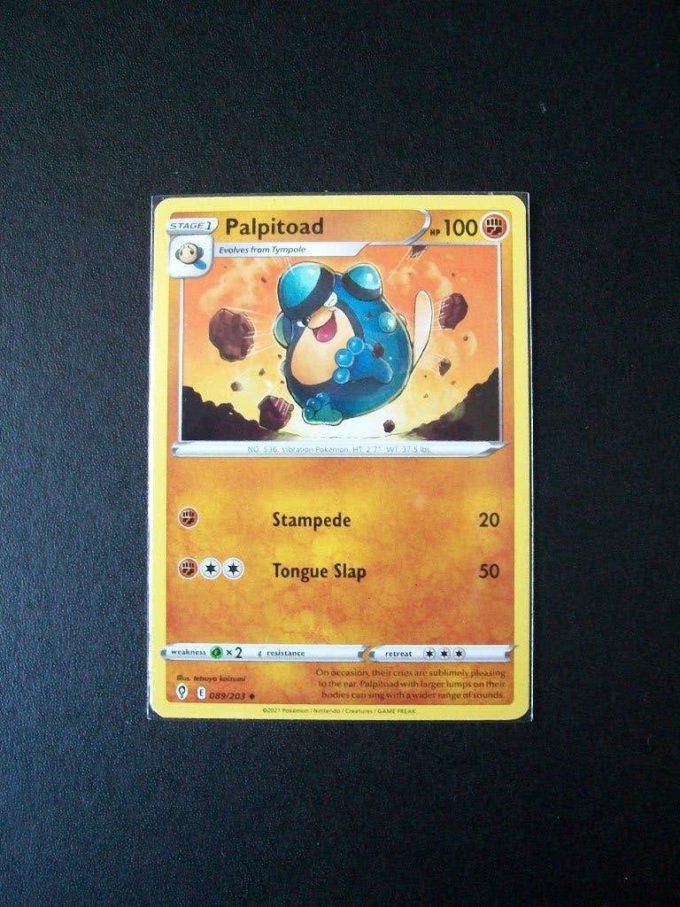 2899: Nieuwe Pokemon kaart PALPITOAD HP 100 (089/203), Verzenden, Nieuw, Losse kaart