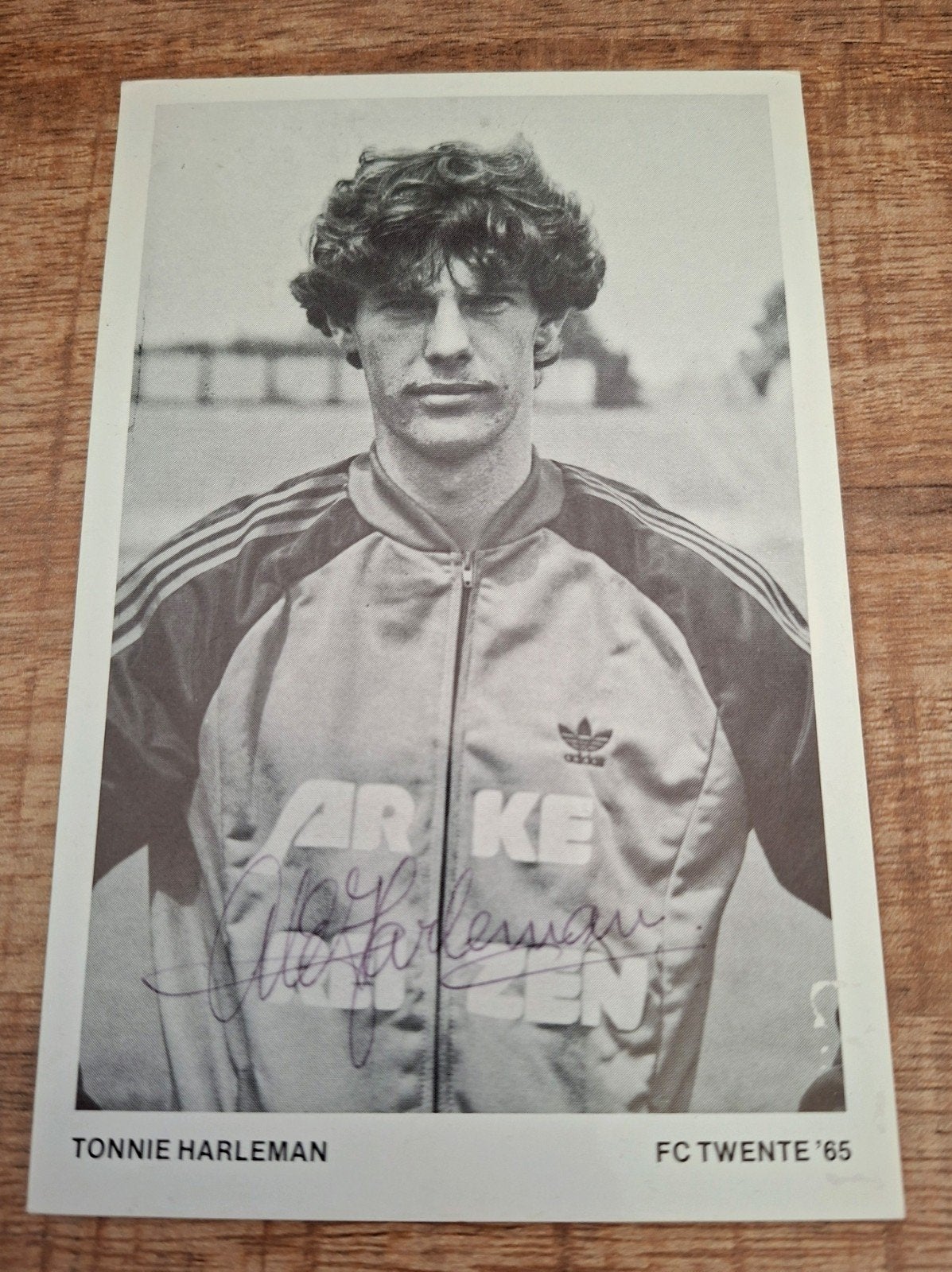 Gesigneerde spelerskaart Tonnie Harleman 1981-1982 FC Twente, Ophalen of Verzenden, Gebruikt, F.C. Twente, Spelerskaart