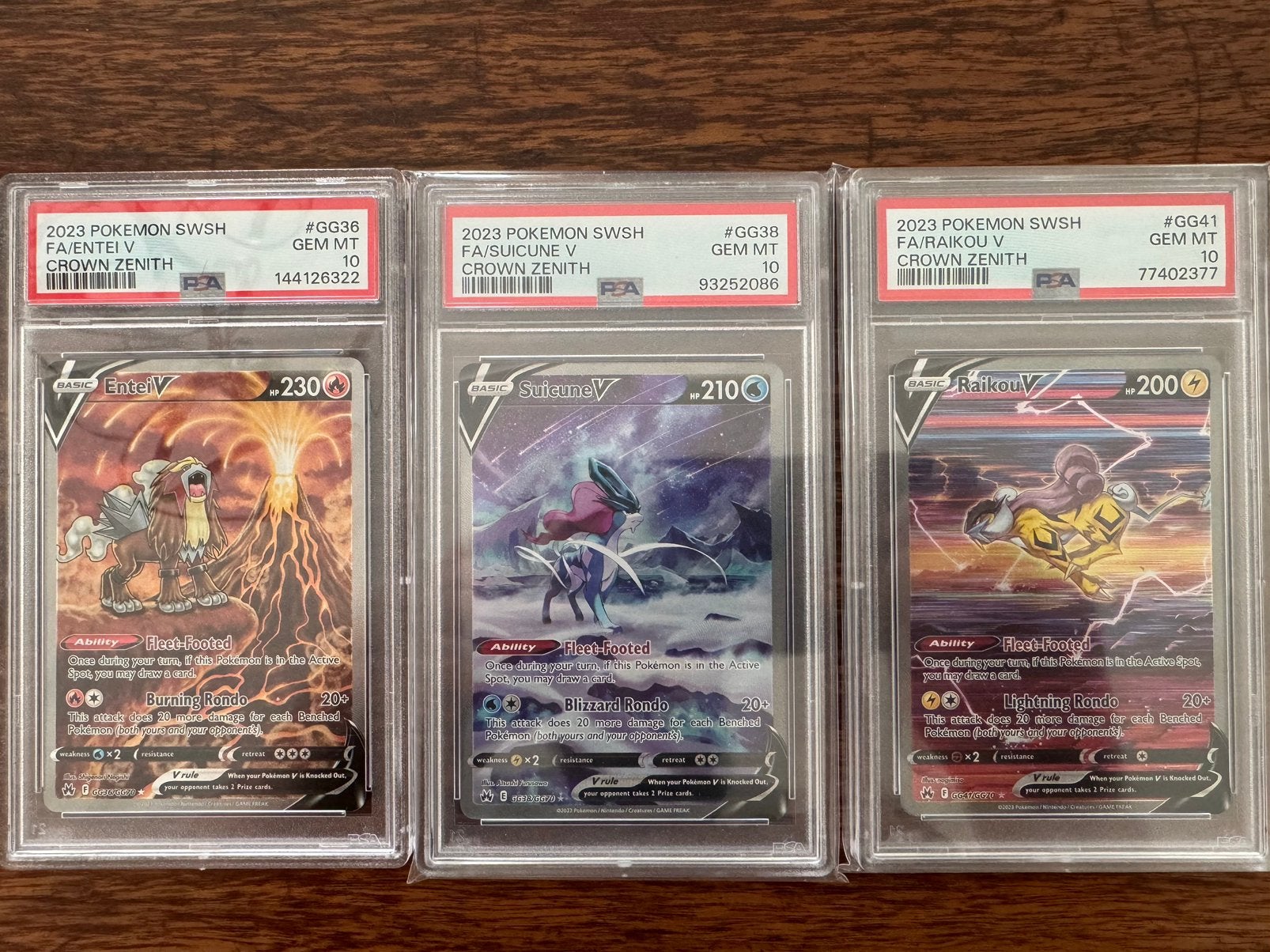 Pokemon psa 10 Entei, Raikou, Suicune, Ophalen of Verzenden, Zo goed als nieuw