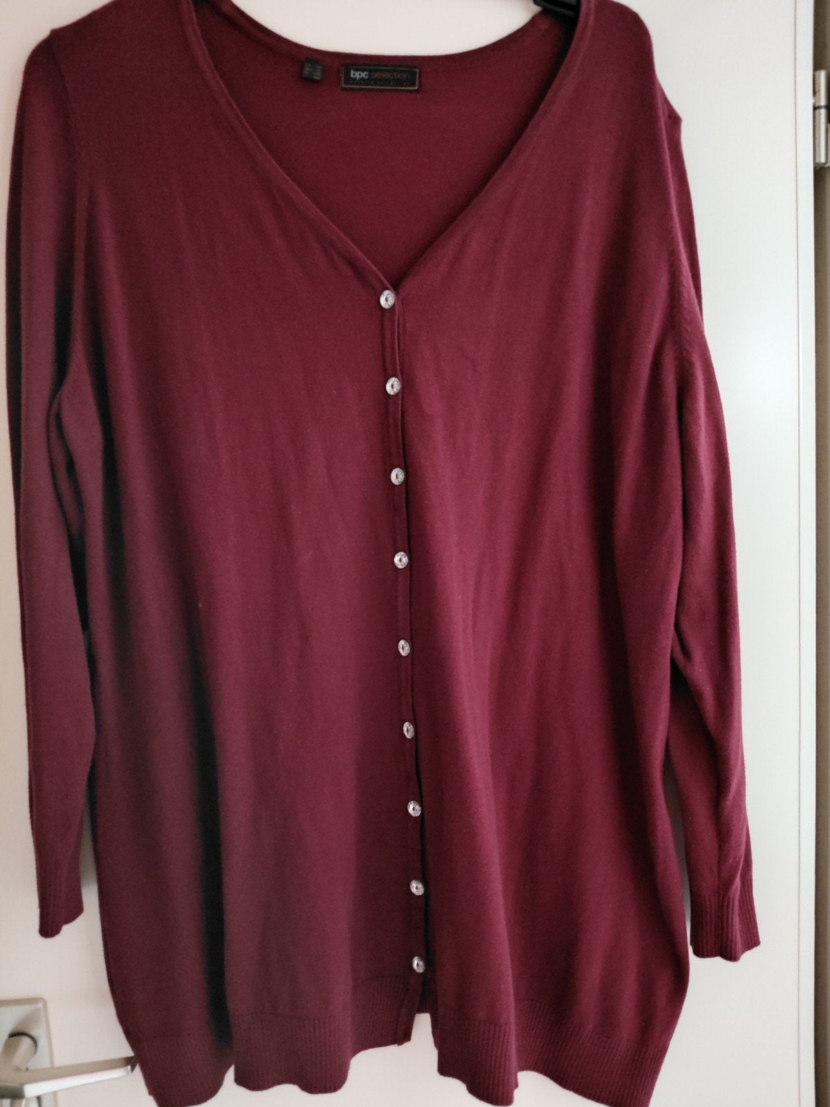 Bordeau rood vest maat 52/54 gedragen, Ophalen of Verzenden, Gedragen, Rood, Trui of Vest