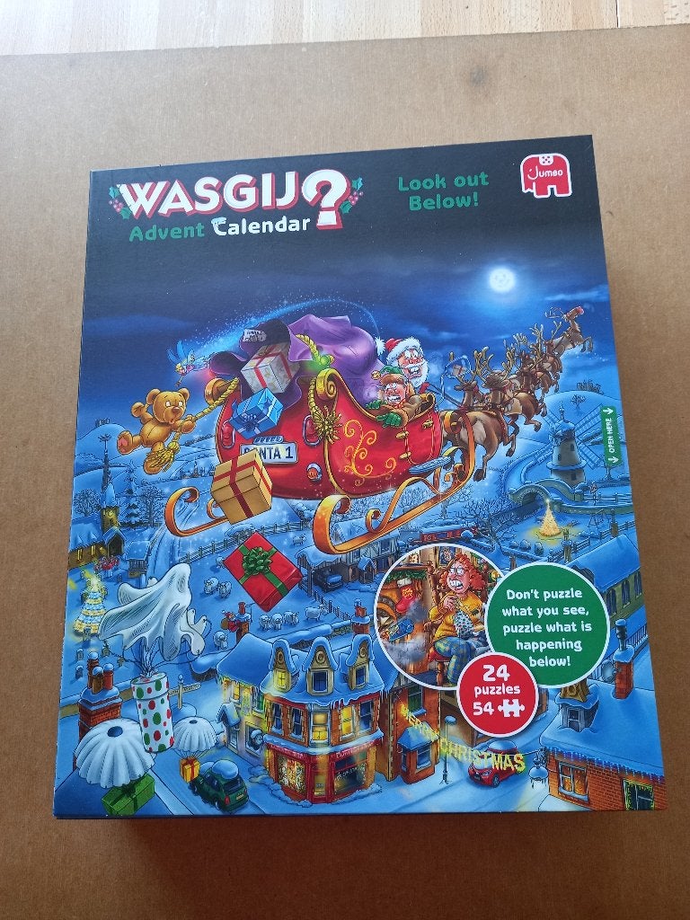 Wasgij puzzel adventskalender, Ophalen, 500 t/m 1500 stukjes, Zo goed als nieuw, Legpuzzel
