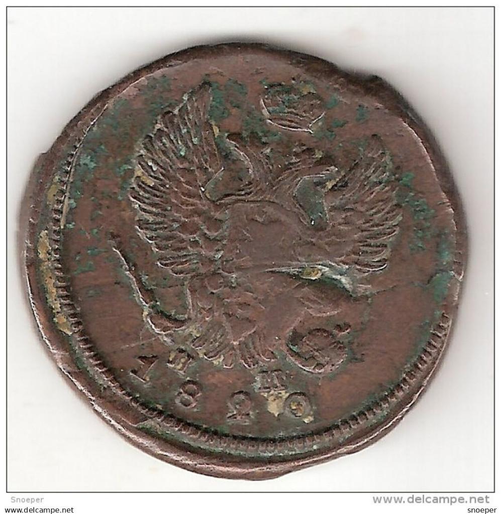 russia 2 kopeks 1820 EM/HM km 118.3, Verzenden, Rusland, Losse munt