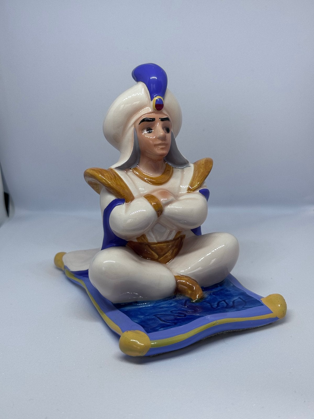Disney Aladdin Beeldje op Vliegend Tapijt - Vintage, Ophalen of Verzenden, Overige figuren, Gebruikt, Beeldje of Figuurtje