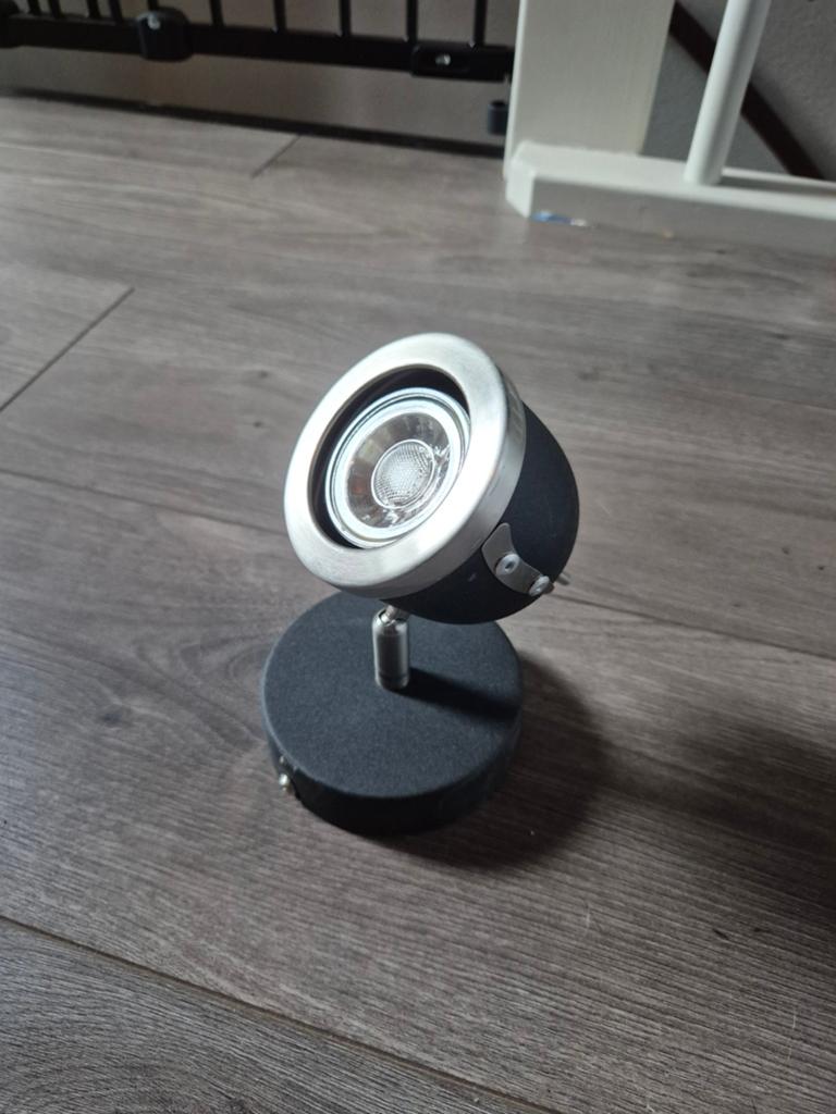 Zwarte LED Spot - Plafond/Wandspot, Ophalen of Verzenden, Gebruikt, Plafondspot of Wandspot