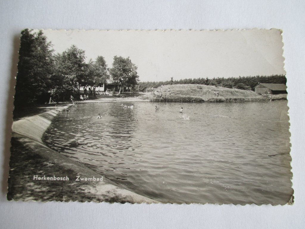 Ansichtkaart Herkenbosch Limburg 1960., Ophalen of Verzenden, 1940 tot 1960, Gelopen, Limburg