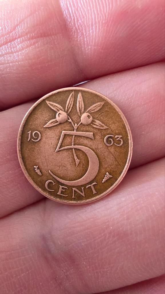 5 Cent Munt Koningin Juliana 1963, Ophalen, Koningin Juliana, 5 cent, Losse munt