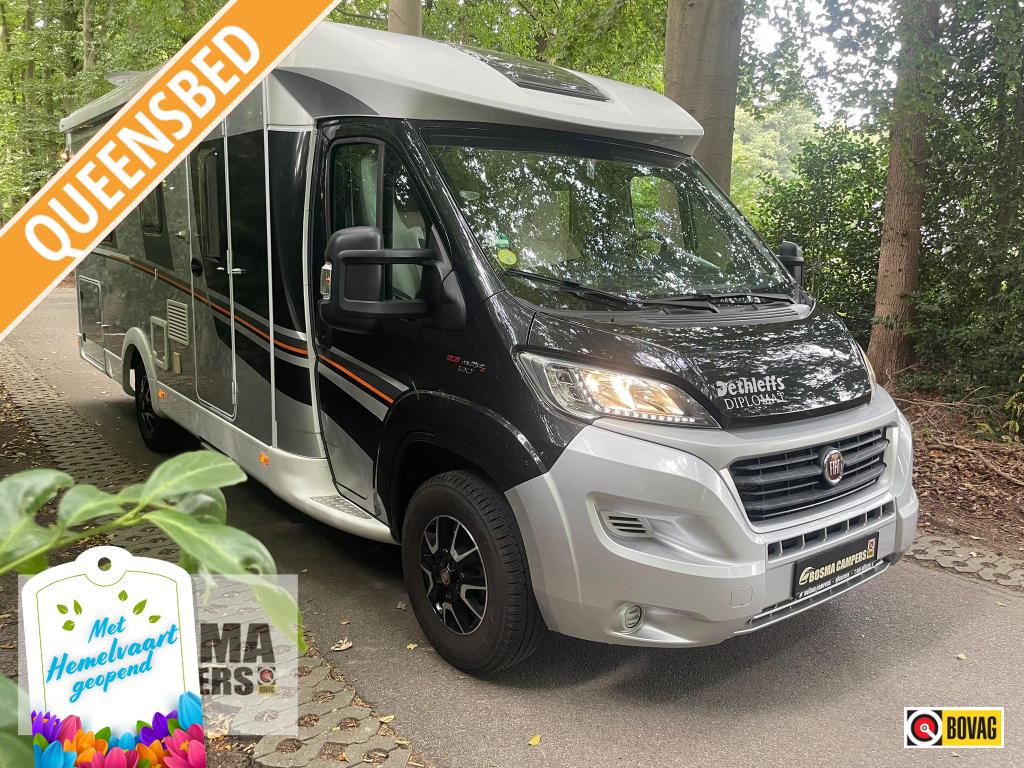 Dethleffs Diplomat Queensbed 52000 km Airco Nieuwstaat 2017, Caravans en Kamperen, Campers, Ringverwarming, Fiat, Bedrijf, Tot en met 3