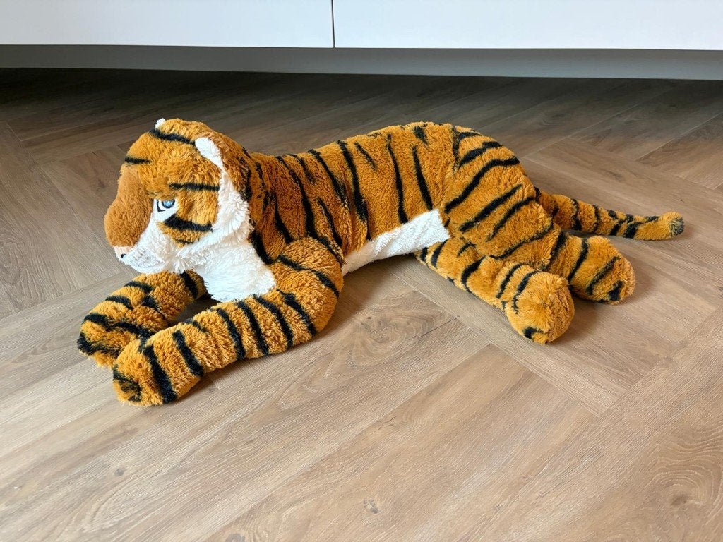 Als nieuw! Prachtige knuffel IKEA DJUNGELSKOG tijger!, Ophalen of Verzenden, Zo goed als nieuw, Middelgroot (20 tot 80 cm), Wasbaar