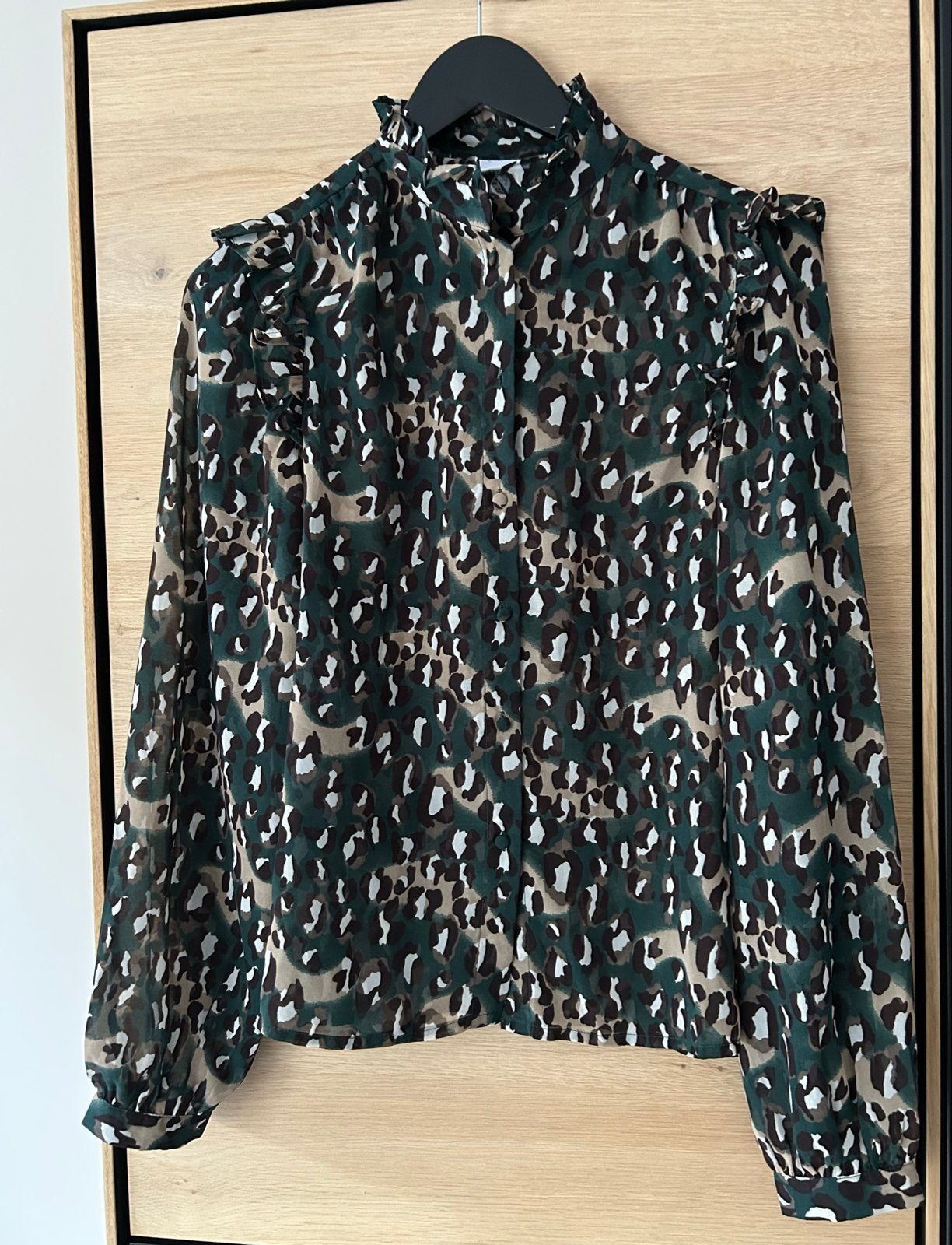 Vero Moda Aware Blouse met Luipaardprint - Maat S, Ophalen of Verzenden, Zo goed als nieuw, Maat 36 (S), Groen
