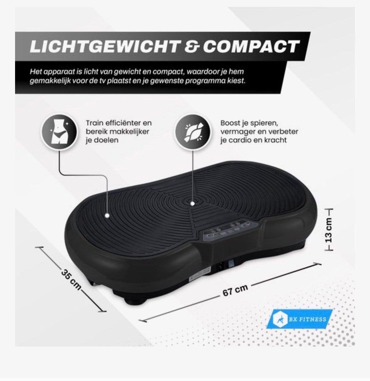BX Fitness Ultra Slim Body Shaper Trilplaat - Zwart, Kunststof, Trilplaat, Ophalen of Verzenden, Zo goed als nieuw