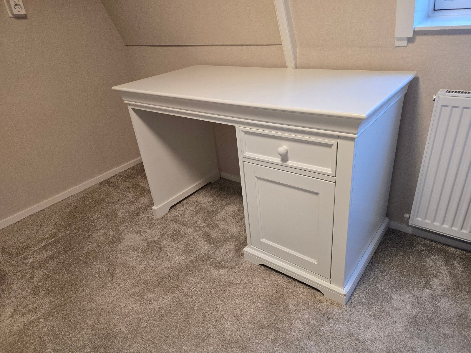 Wit bureau met lade en kastje Kidsmill chateau - nette staat, Spaanplaat of MDF, Ophalen of Verzenden, Zo goed als nieuw, Overige merken