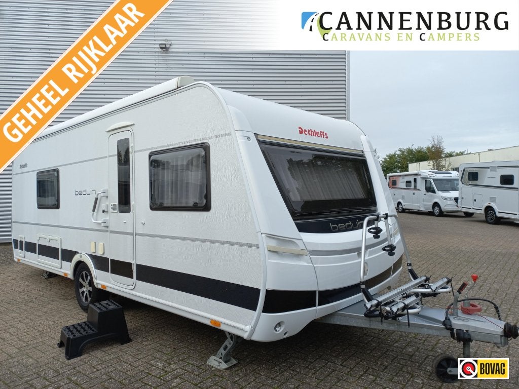 Dethleffs Beduin 560 RET voortent-E&P-airco-etc, Caravans en Kamperen, Fietsenrek, Rondzit, 2 aparte bedden, Bedrijf