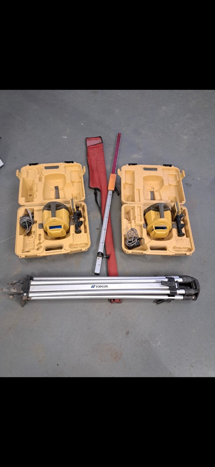 topcon rl h3c laser, Ophalen, Accu