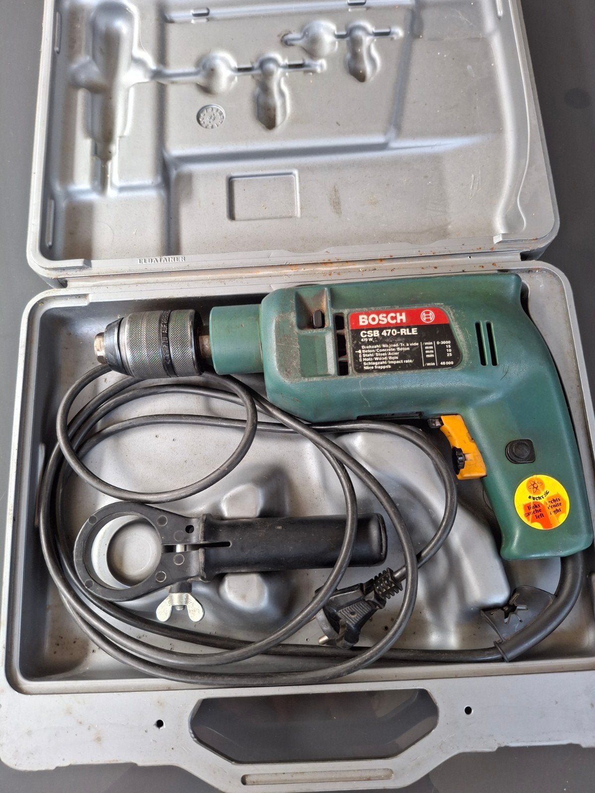Bosch CSB 470-RLE Klopboormachine in koffer, Gebruikt, Variabele snelheid, 400 tot 600 watt, Ophalen