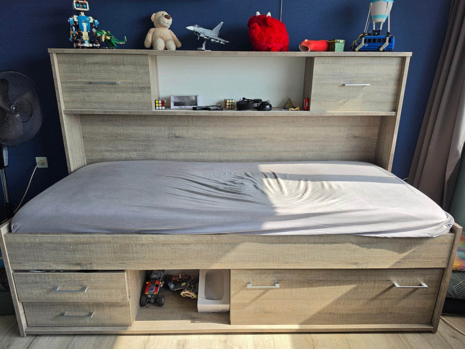1 persoonsbed met losse omkasting, Ophalen, Gebruikt, 90 cm, 200 cm