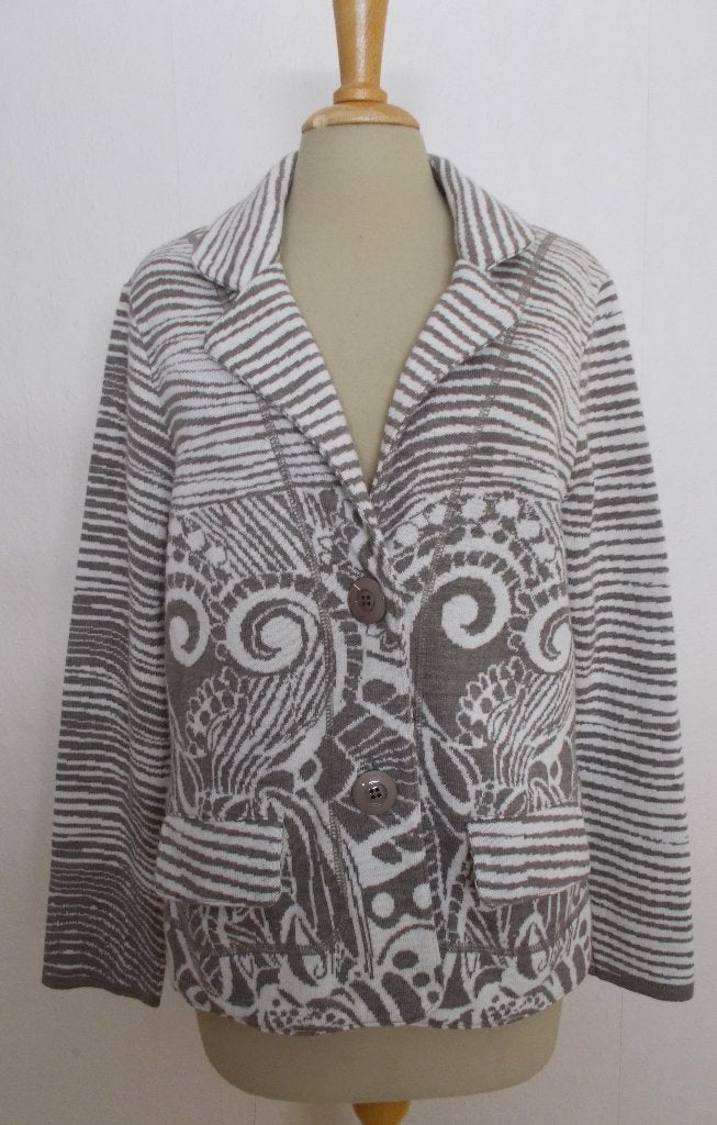 Mooi 50% wollen print vest van Madeleine! 42, Kleding | Dames, Verzenden, Zo goed als nieuw, Maat 42/44 (L), Bruin