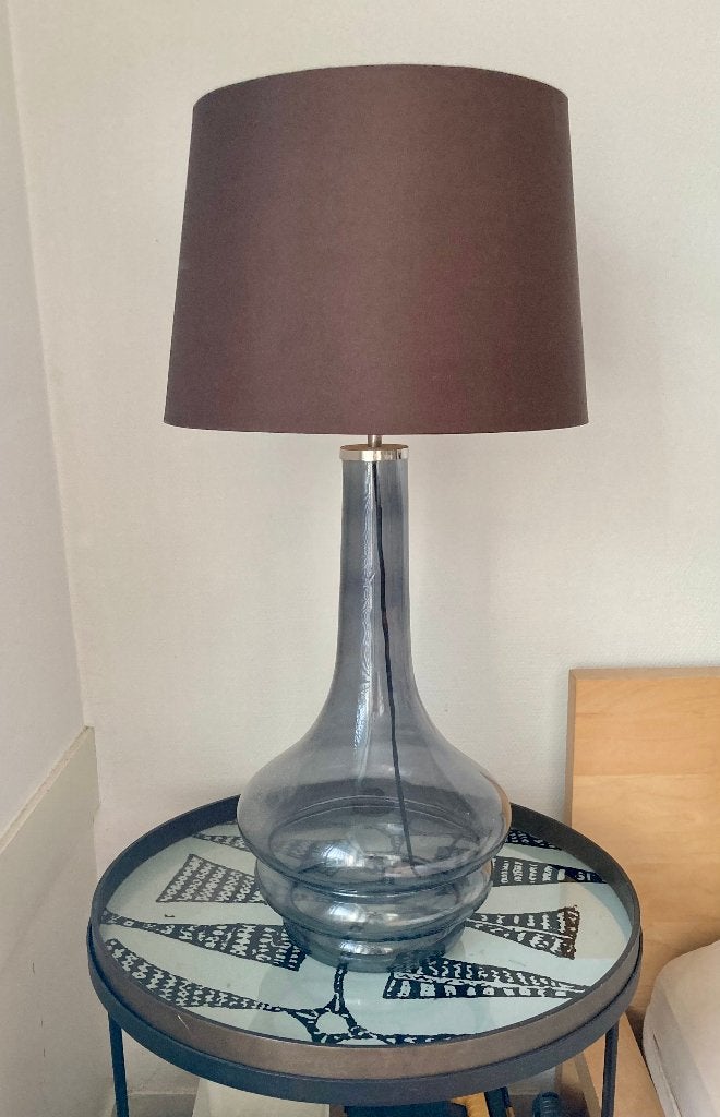 Tafellamp Ibiza stijl, Ophalen, Glas, Zo goed als nieuw, 75 cm of meer