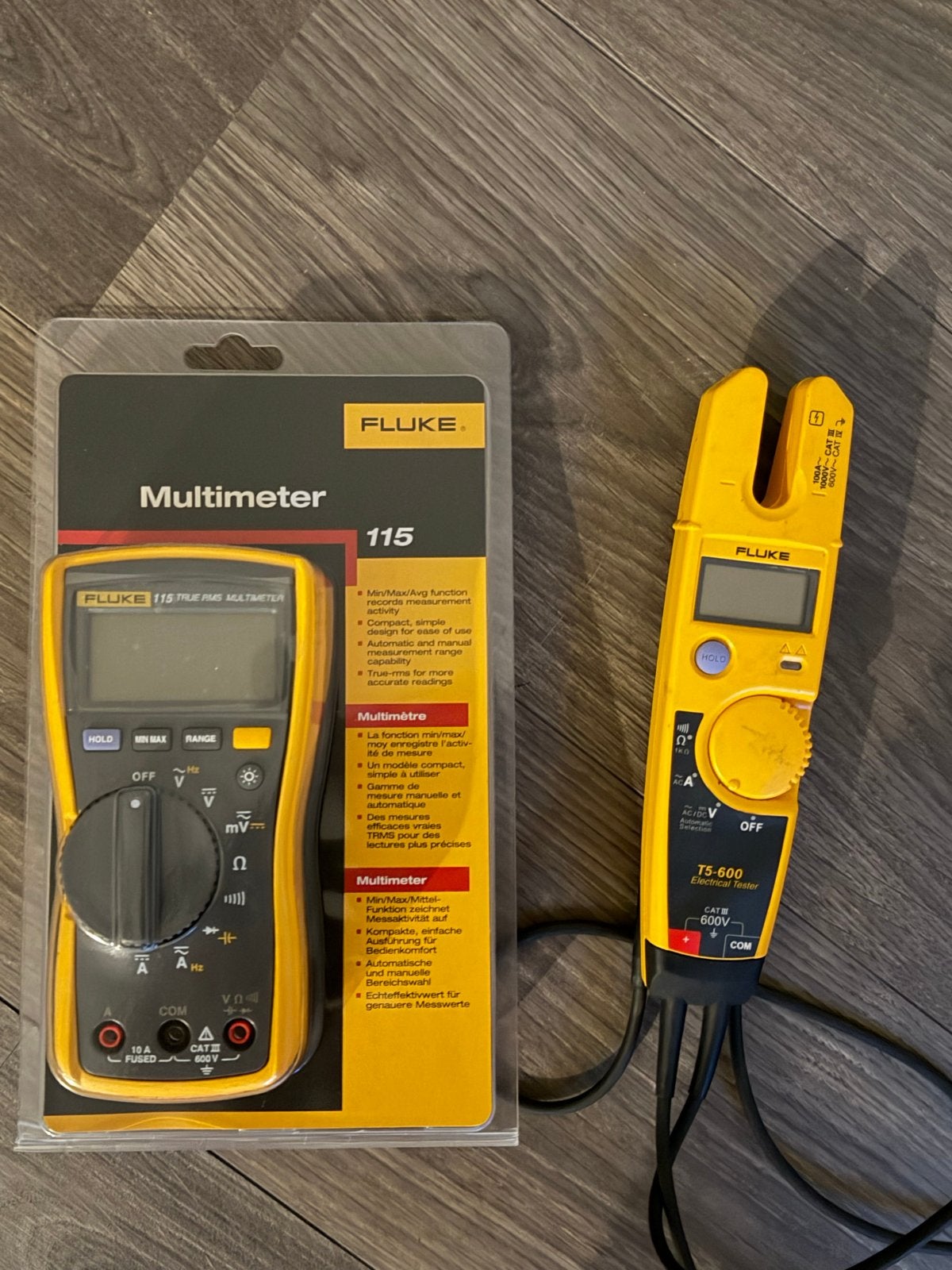 Fluke 115 Multimeter en Fluke T5-600 Electrical Tester, Ophalen of Verzenden, Zo goed als nieuw, Multimeter