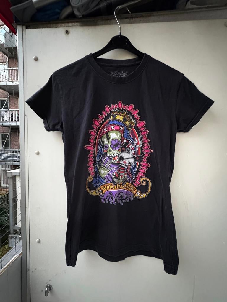 Dark World T-shirt Top maat M goth gothic punk zgan, Maat 38/40 (M), Zwart, Ophalen of Verzenden, Korte mouw