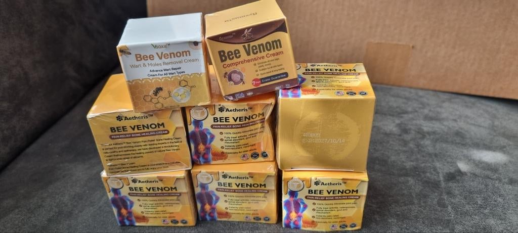 Bee Venom crème voor spieren en gewrichten, 8 potjes, Ophalen of Verzenden