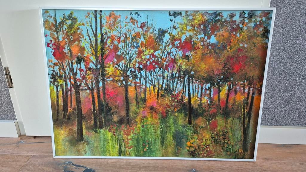Schilderij 'Rijsterbos' van Bert Verburgh, Ophalen of Verzenden, 50 tot 75 cm, Schilderij, Oorspronkelijke maker