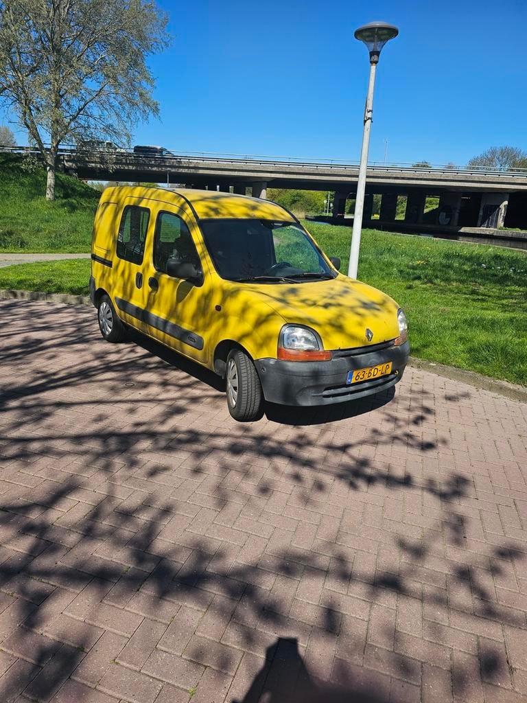 Renault Kangoo 1.9 D 55 Euro 2000 2002 Geel, Auto's, Voorwielaandrijving, 527 kg, 54 pk, 4 cilinders