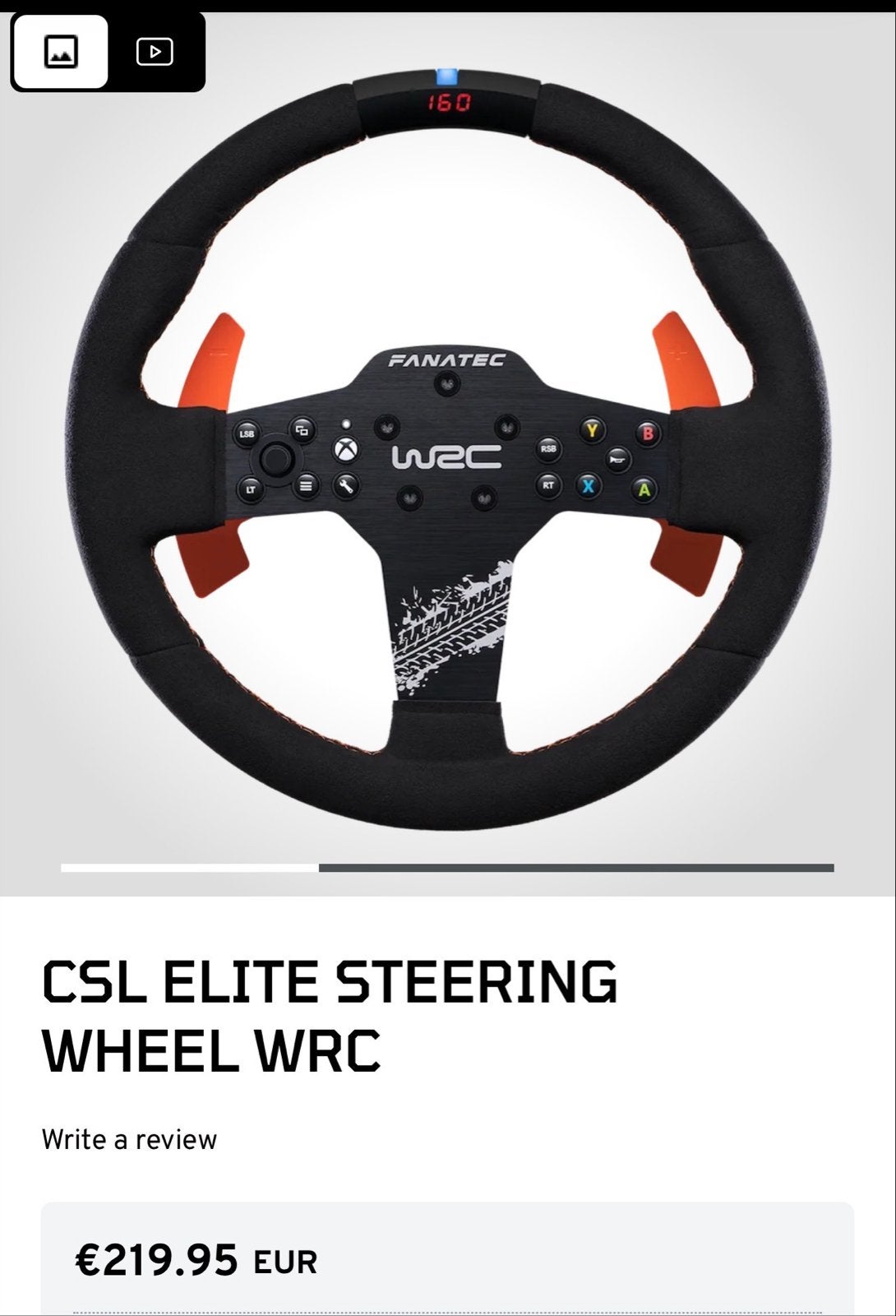 Fanatec CSL Elite Stuurwiel WRC, Ophalen, Racestuur, Force feedback, Zo goed als nieuw