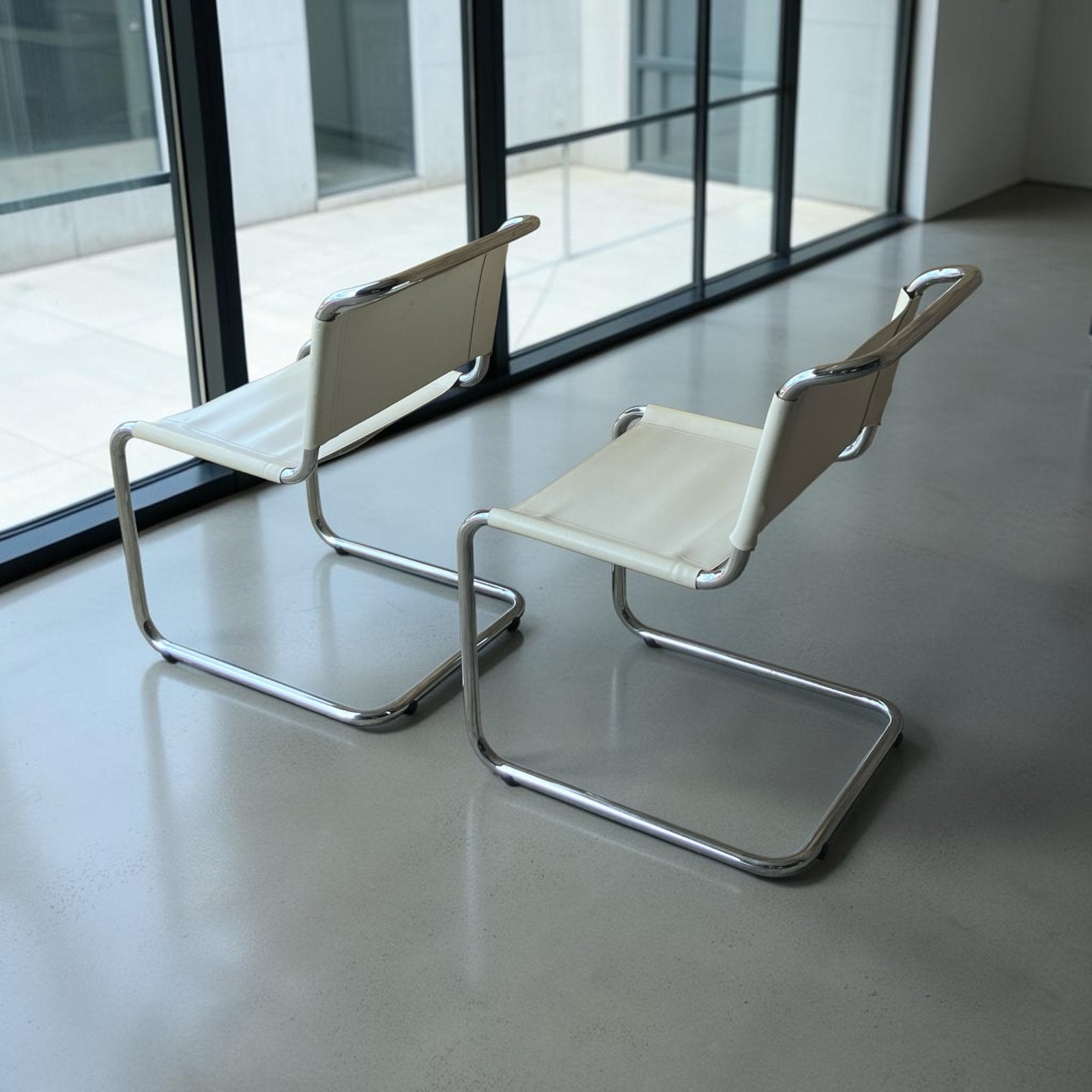 Set van 2 Mid-Century S33 Bauhaus stoelen,Mart Stam, Ophalen