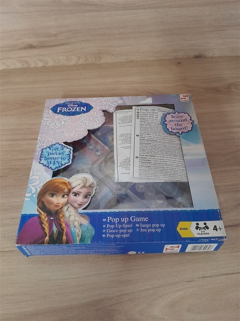 Disney Frozen Kimble - mens erger je niet - s4672, Hobby en Vrije tijd, Gezelschapsspellen | Bordspellen, Verzenden, Zo goed als nieuw
