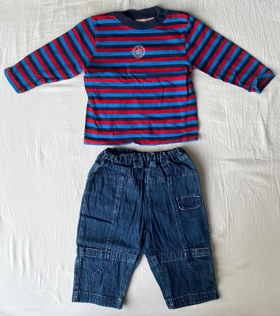 Jongens baby setjes, rompertje, trui, maat 74, los te koop, Ophalen of Verzenden, Zo goed als nieuw, Setje, Feetje