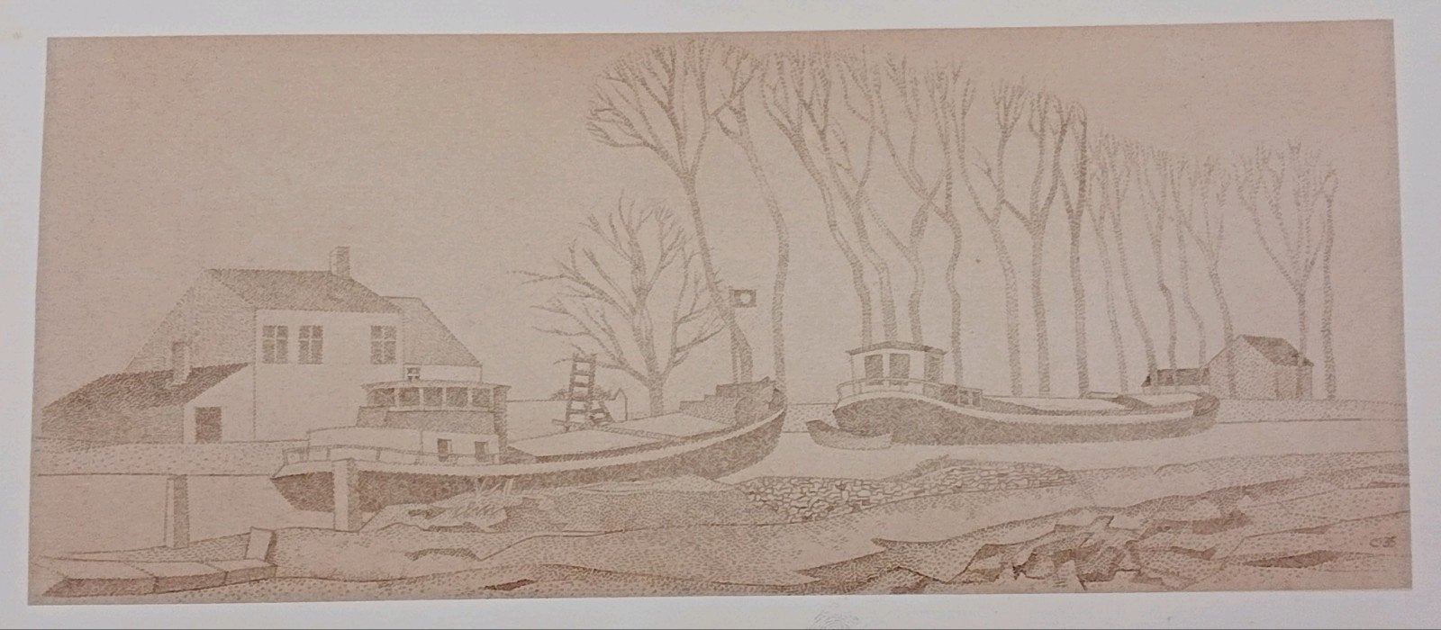 Heinrich Campendonk Persfoto Hollands Kanaal, Ophalen of Verzenden