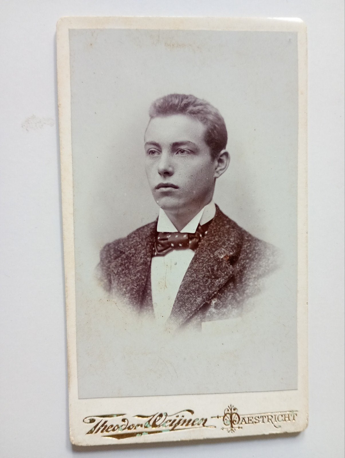 CDV Maastricht Jongen 1897, Ophalen of Verzenden, Voor 1940, Gebruikt, Foto