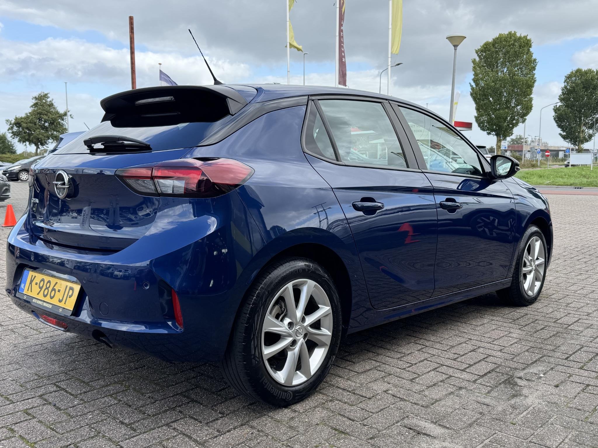 Opel Corsa 1.2 Turbo Edition Rijklaarprijs! incl beurt en ga, Auto's, Voorwielaandrijving, Stof, Gebruikt, Blauw