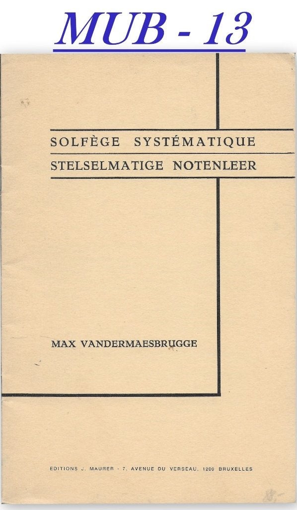 MUB -13 - Solfege lessen ivoor Sopraan stem, Ophalen of Verzenden, Gebruikt, Artiest of Componist, Populair