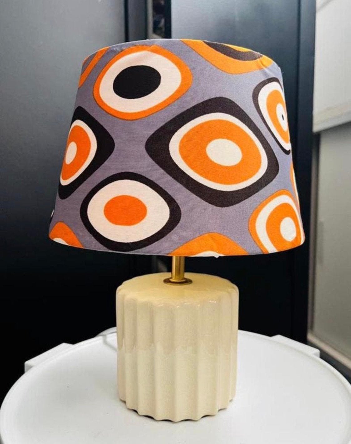 Leuke retro vintage lampenkap NIEUW, Oranje, Ophalen of Verzenden, Zo goed als nieuw, Vintage