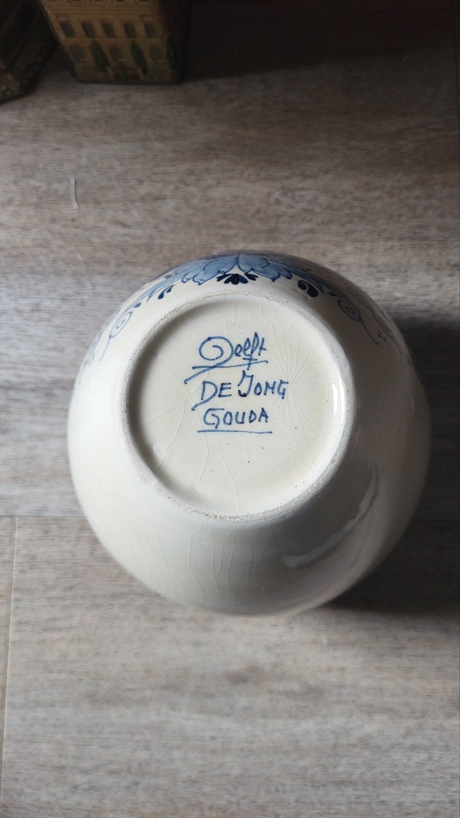 Delfts Blauw 'Toeback' pot van De Jong Gouda, Ophalen