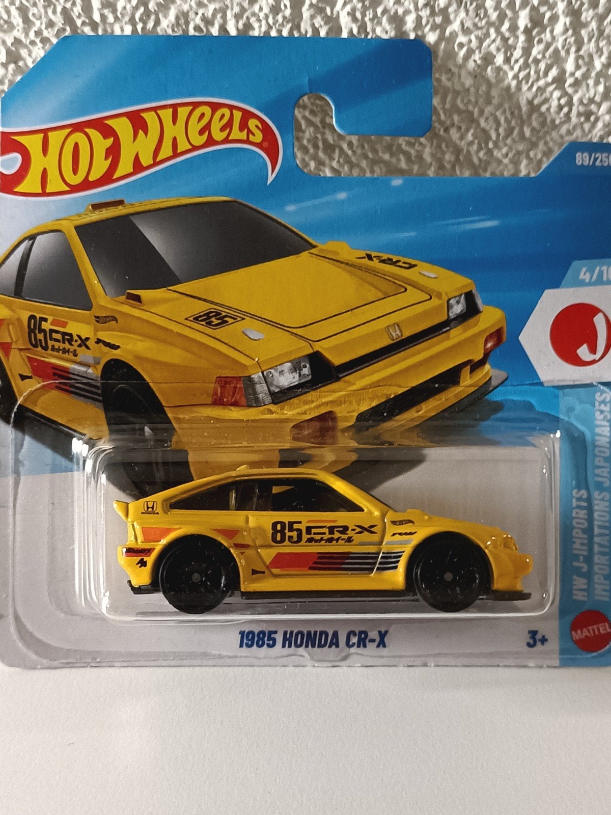 Hot Wheels 1985 Honda CR-X - Geel (Nieuw in verpakking), Ophalen of Verzenden, Nieuw, Auto