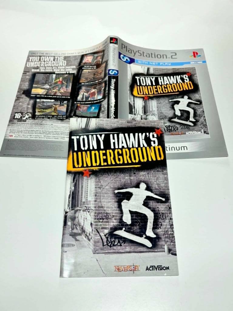 Tony Hawks Underground Boekje + Omslag PlayStation 2 Ps2, Gebruikt, 2 spelers, Ophalen of Verzenden, Vanaf 3 jaar