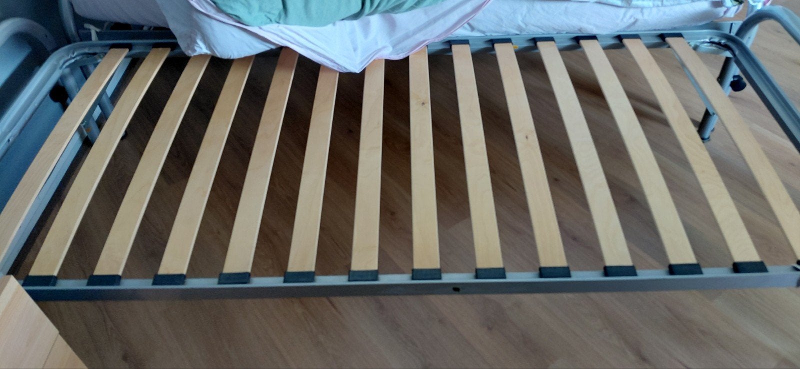 2× 1persoons  onderschuifbed, Ophalen, Gebruikt, 90 cm, Eenpersoons