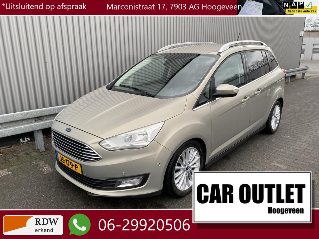 Ford Grand C-Max 1.0 Titanium Clima, Navi, CC, PDC v/a, Kele, Auto's, Ford, Voorwielaandrijving, 745 kg, Stof, Gebruikt